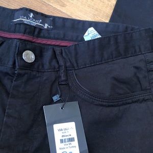 Luxury men’s pants | Men’s Italian Design VIA UOMO Black Jeans/pants